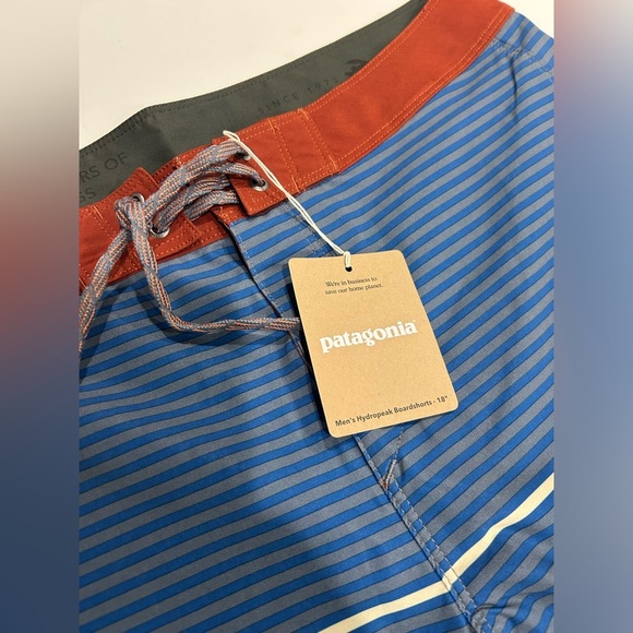 Patagonia Men's Size 30 Hydropeak 18" Boardshorts Blue Swim Bottoms Trunks NWT - Picture 4 of 10